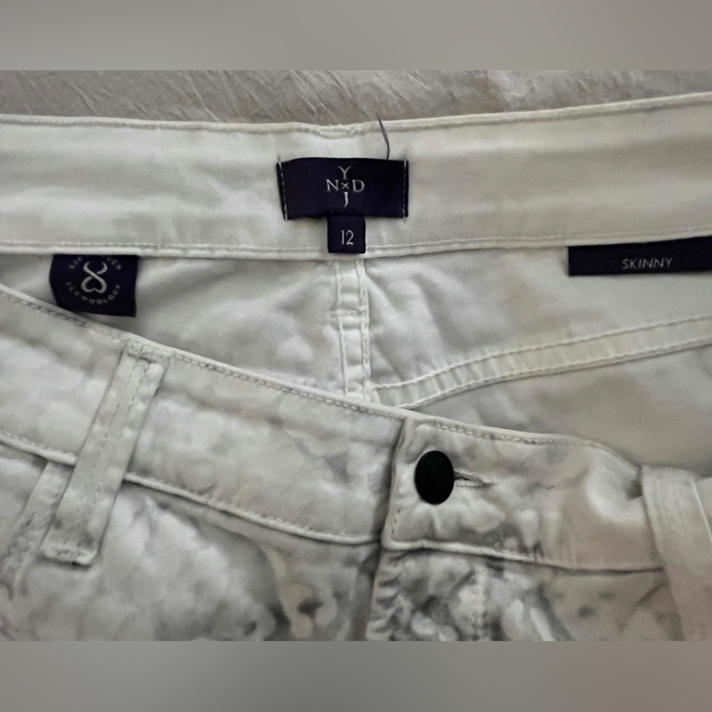 Nydj Womens Slim Skinny Jeans Leopard Print Ombre Stretch Pockets Denim size 12 - Picture 11 of 13